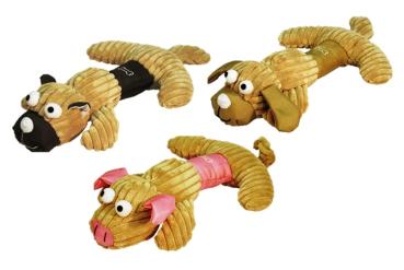 Stoffspielzeug Schwein, Bär oder Hund aus Cord mit Quieker